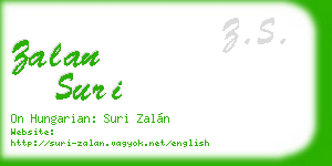 zalan suri business card