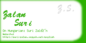 zalan suri business card